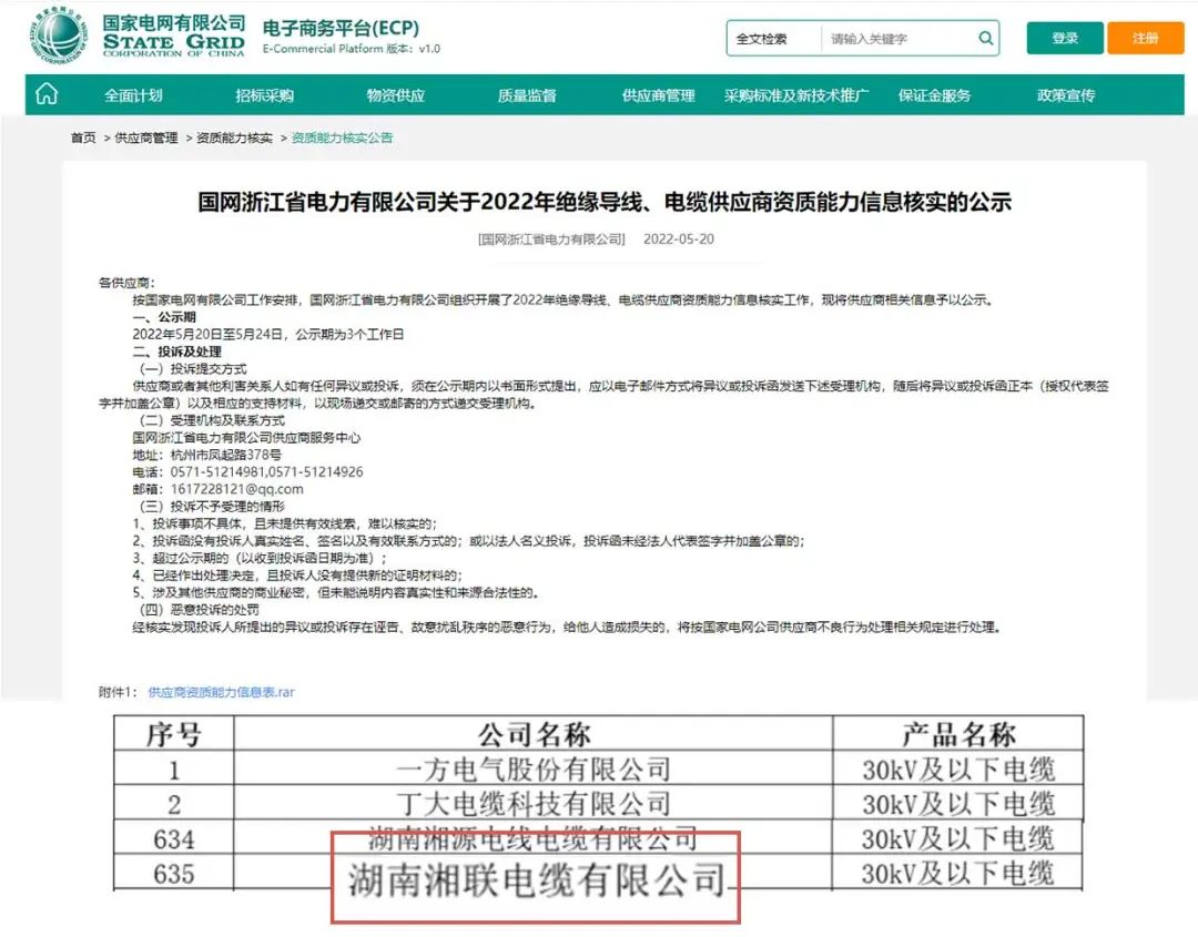 喜訊 | 湘聯電纜順利通過國家電網“供應商資質能力”審核！